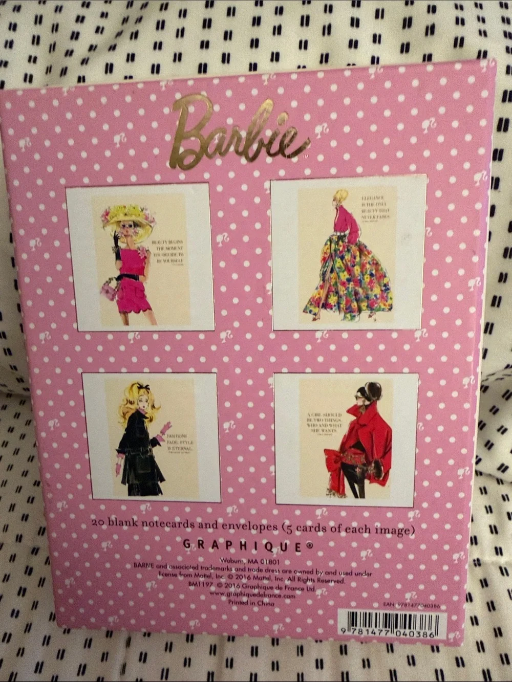 “Barbie” Robert Best, Notecards (18), Envelopes  (18).